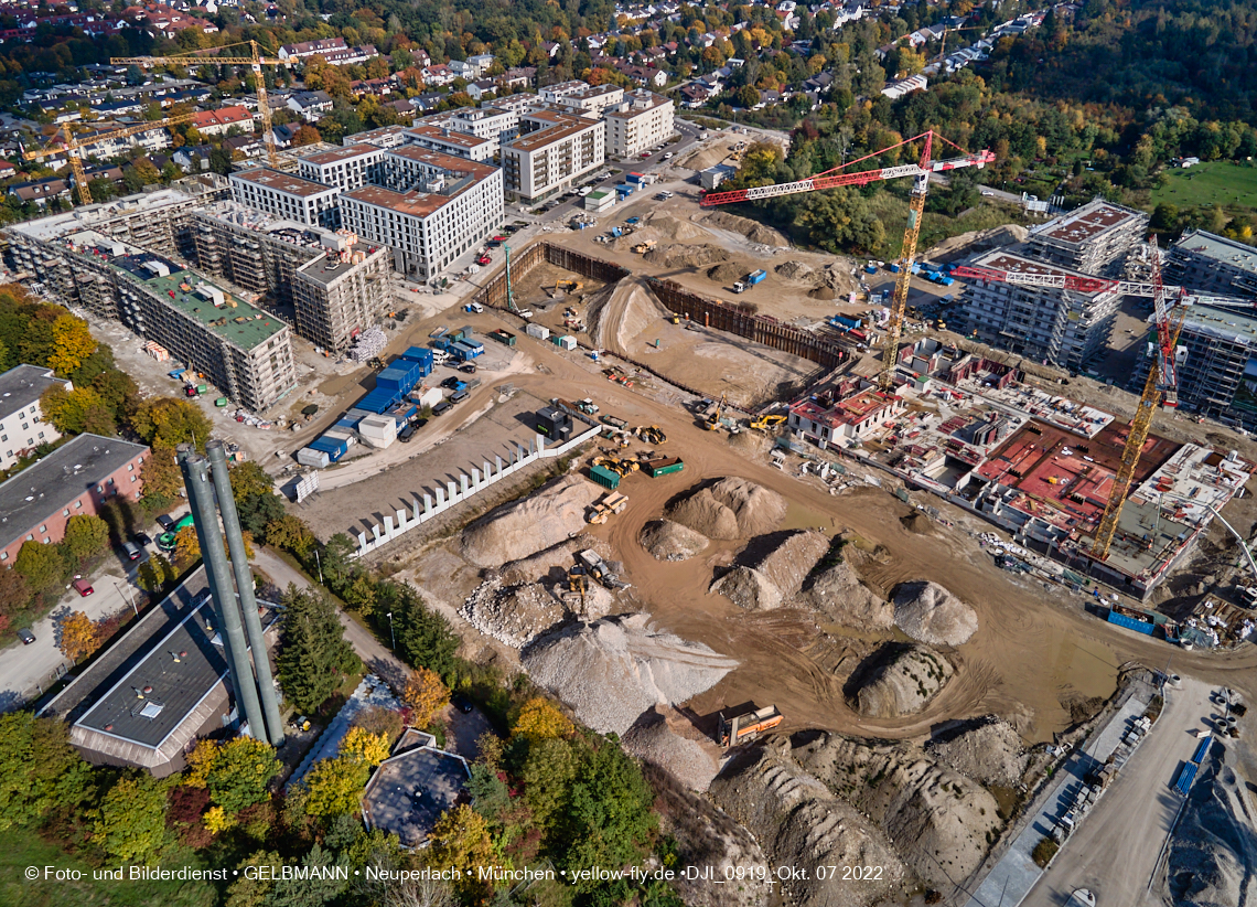 13.10.2022 - Baustelle Alexisquartier und Pandion Verde in Neuperlach 13.10.2022 - Baustelle Alexisquartier und Pandion Verde in Neuperlach